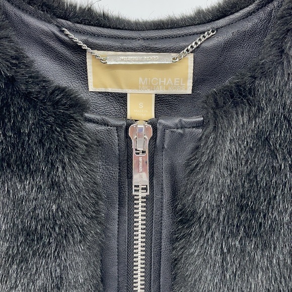 Michael Kors faux rabbit fur vest zip up small - Picture 2 of 7